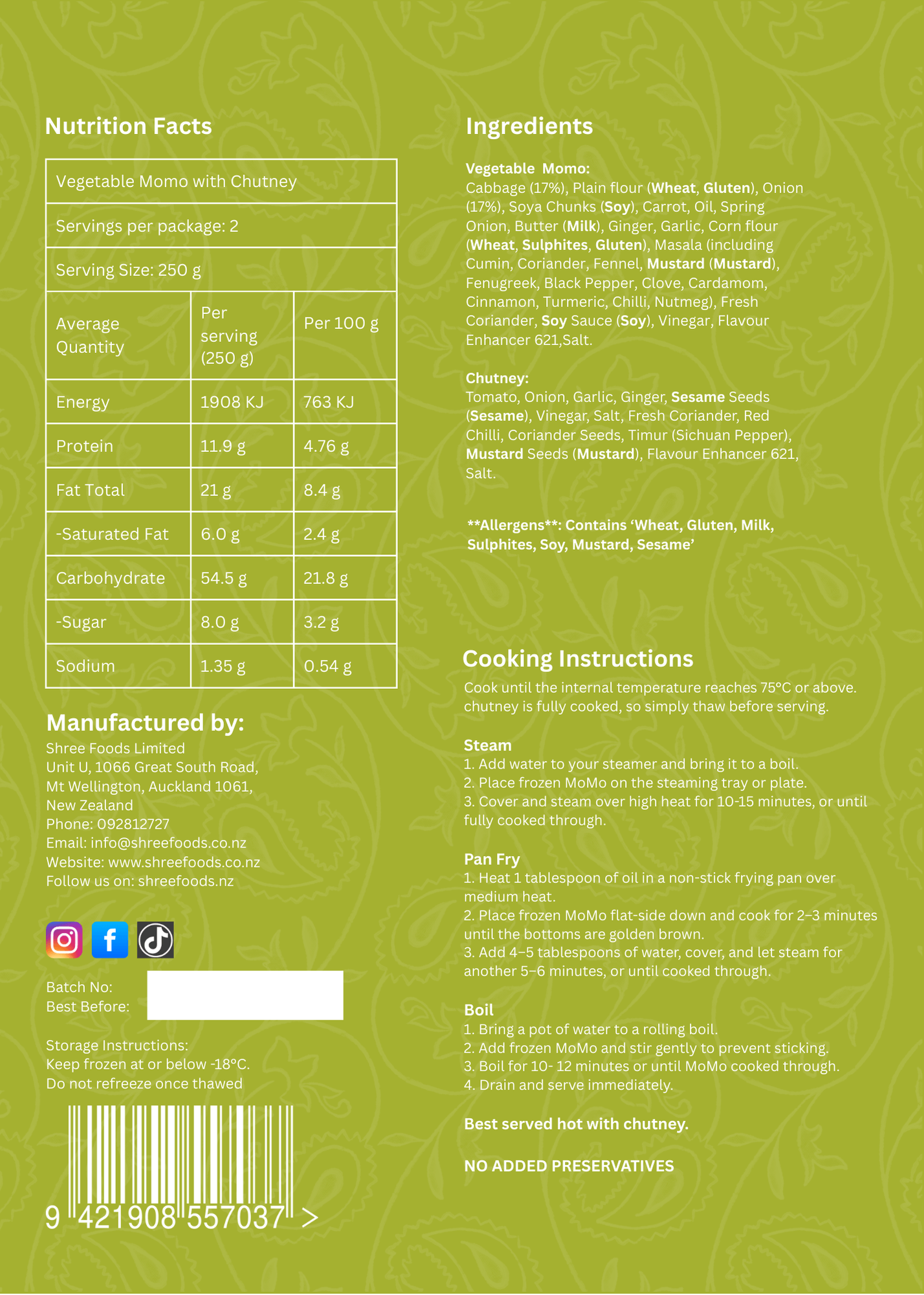 Vegetable Momo - Image 2